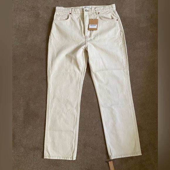 Reformation Cynthia High Rise Straight Jeans-Bone - Picture 5 of 6